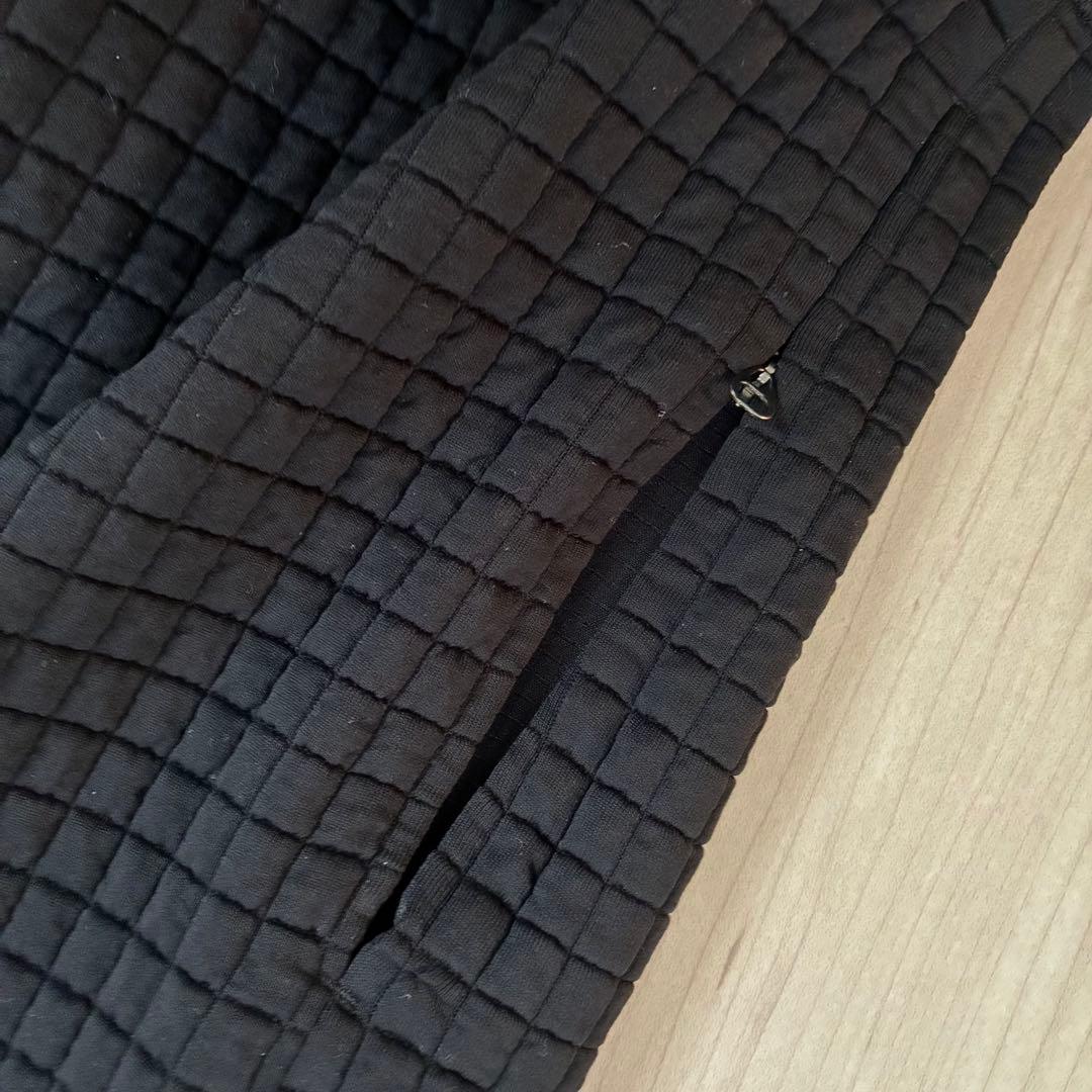 美品 ルルレモン lululemon キルティングスウェット 上下セット 黒 S