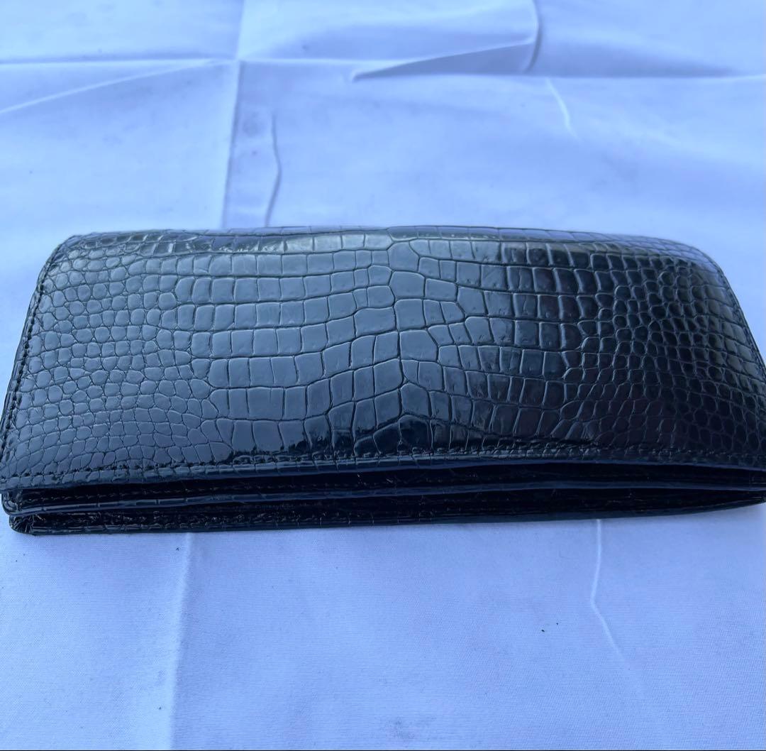 JRA認証 スモールクロコダイル 長財布 センター1枚取り 日本製