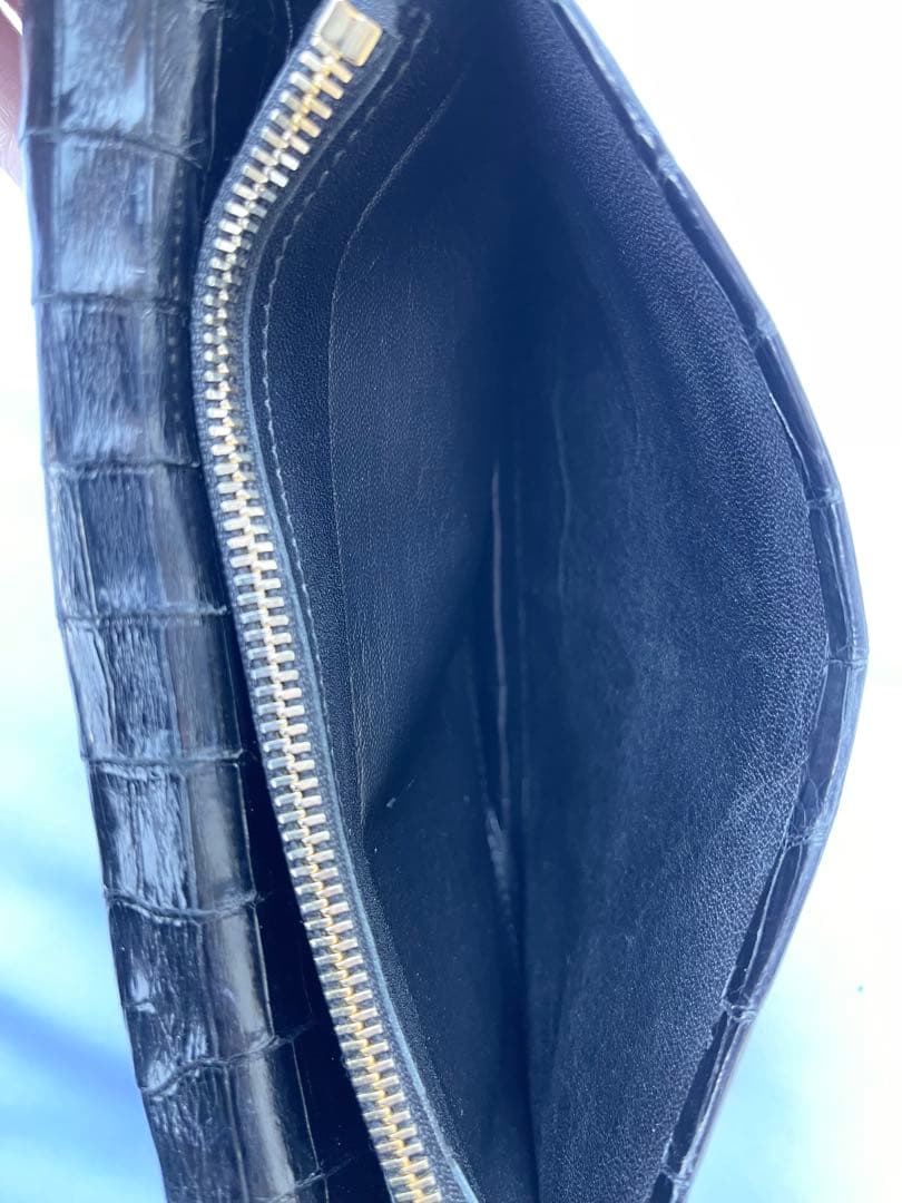 JRA認証 スモールクロコダイル 長財布 センター1枚取り 日本製