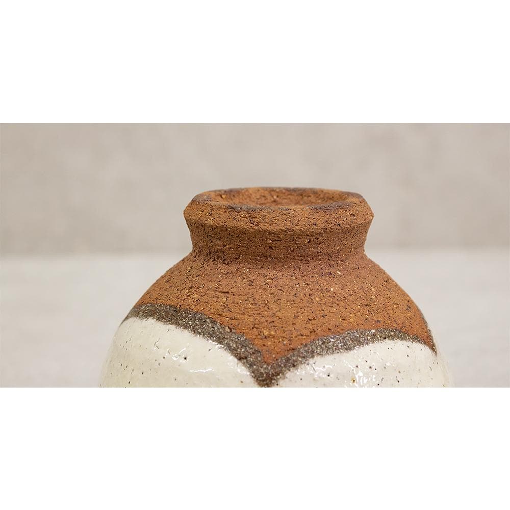 船木研児 白釉茶碗 抹茶碗 共箱 民芸 スリップウェア 茶道具