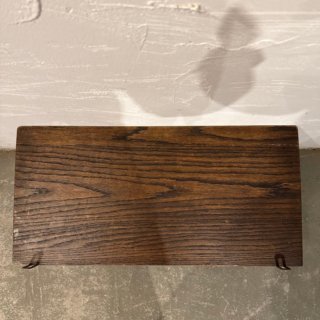 ヴィンテージ　木製ウォールシェルフ　2段シェルフ