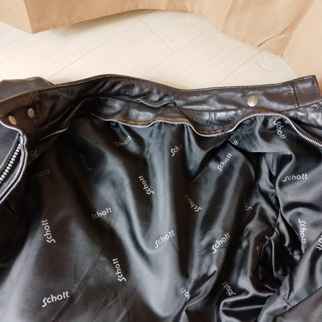 希少　schott シングルライダース 42サイズ　黒