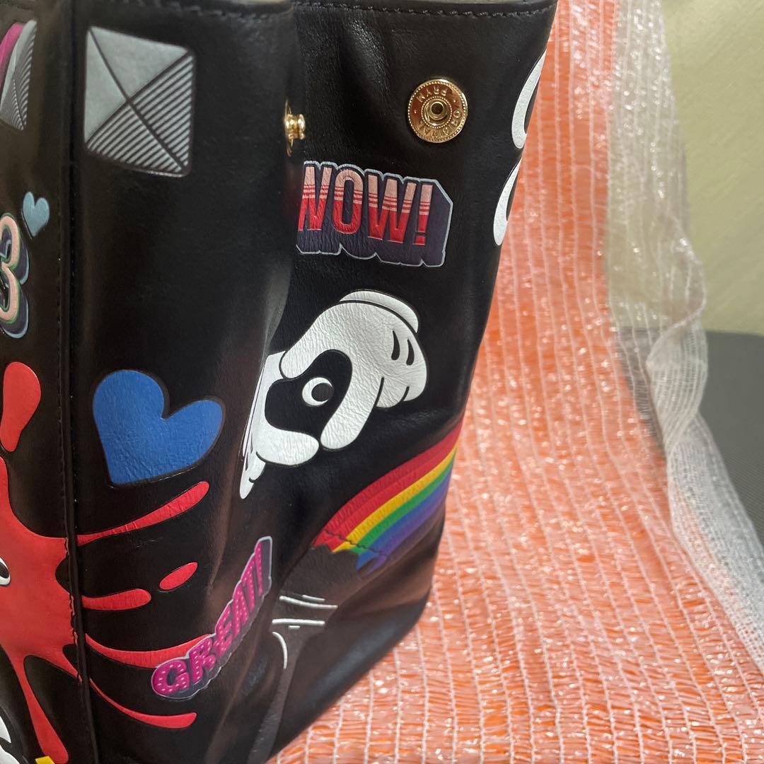 超美品アニヤハインドマーチ　ステッカーズトートバッグ