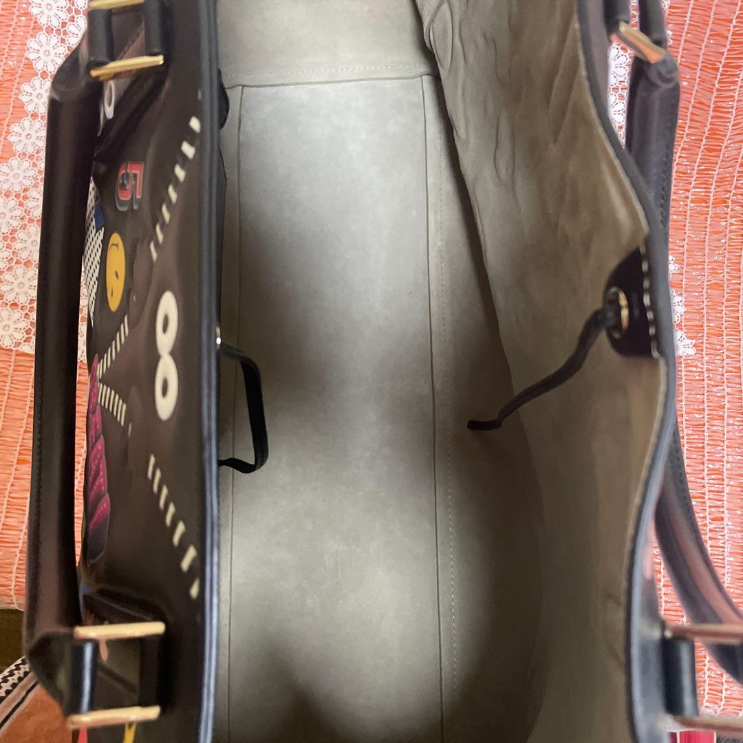 超美品アニヤハインドマーチ　ステッカーズトートバッグ