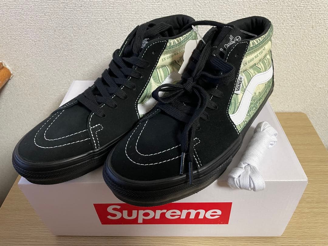 Supreme Vans Sk8-Hi 26.0cm ドル紙幣デザイン