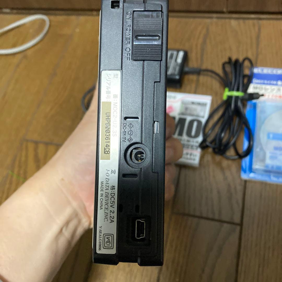 I-O DATA MOドライブ MOC2-U2.3S クリーナー　新品MO付