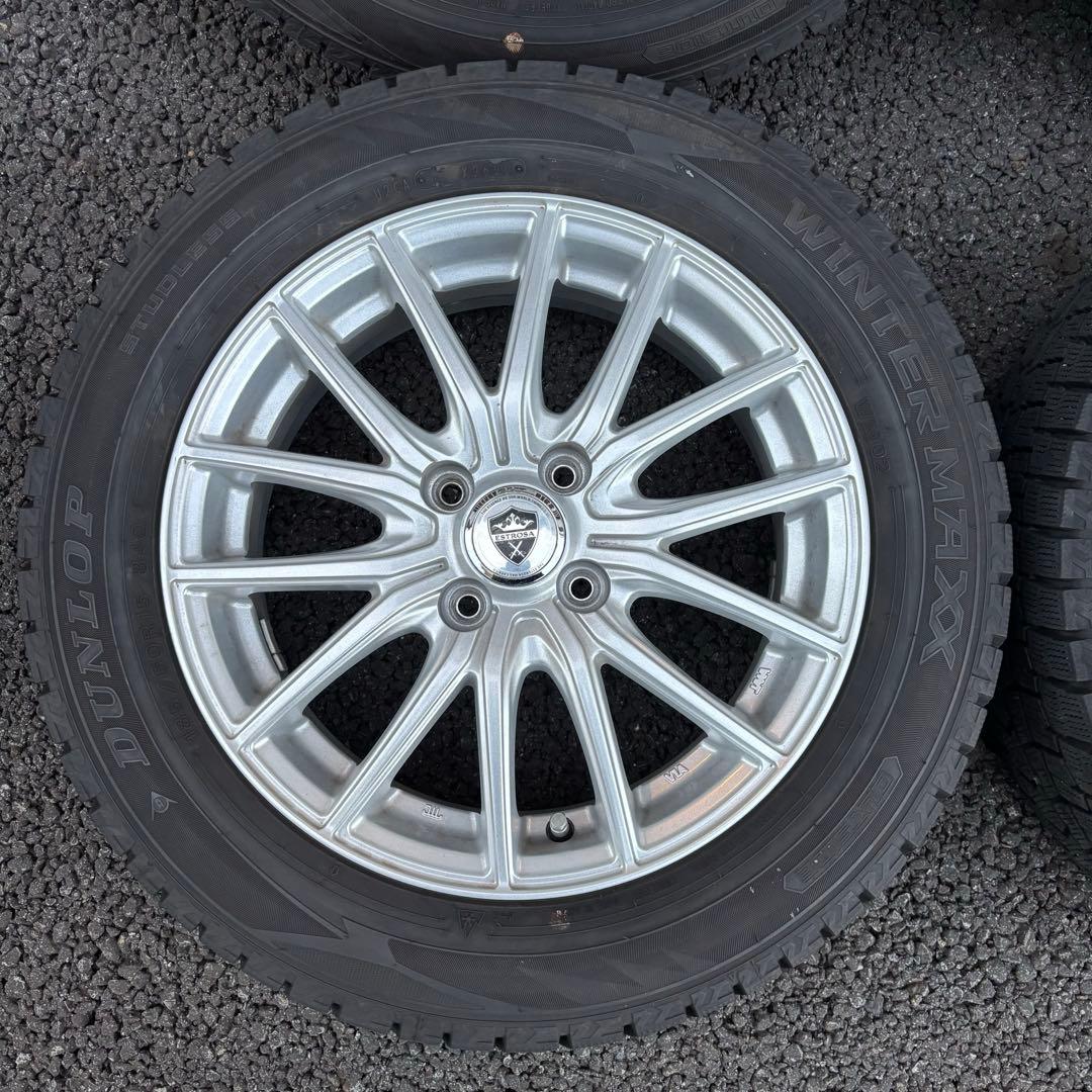 ダンロップ　WM02　185/60R15 スタッドレスタイヤホイール4本セット