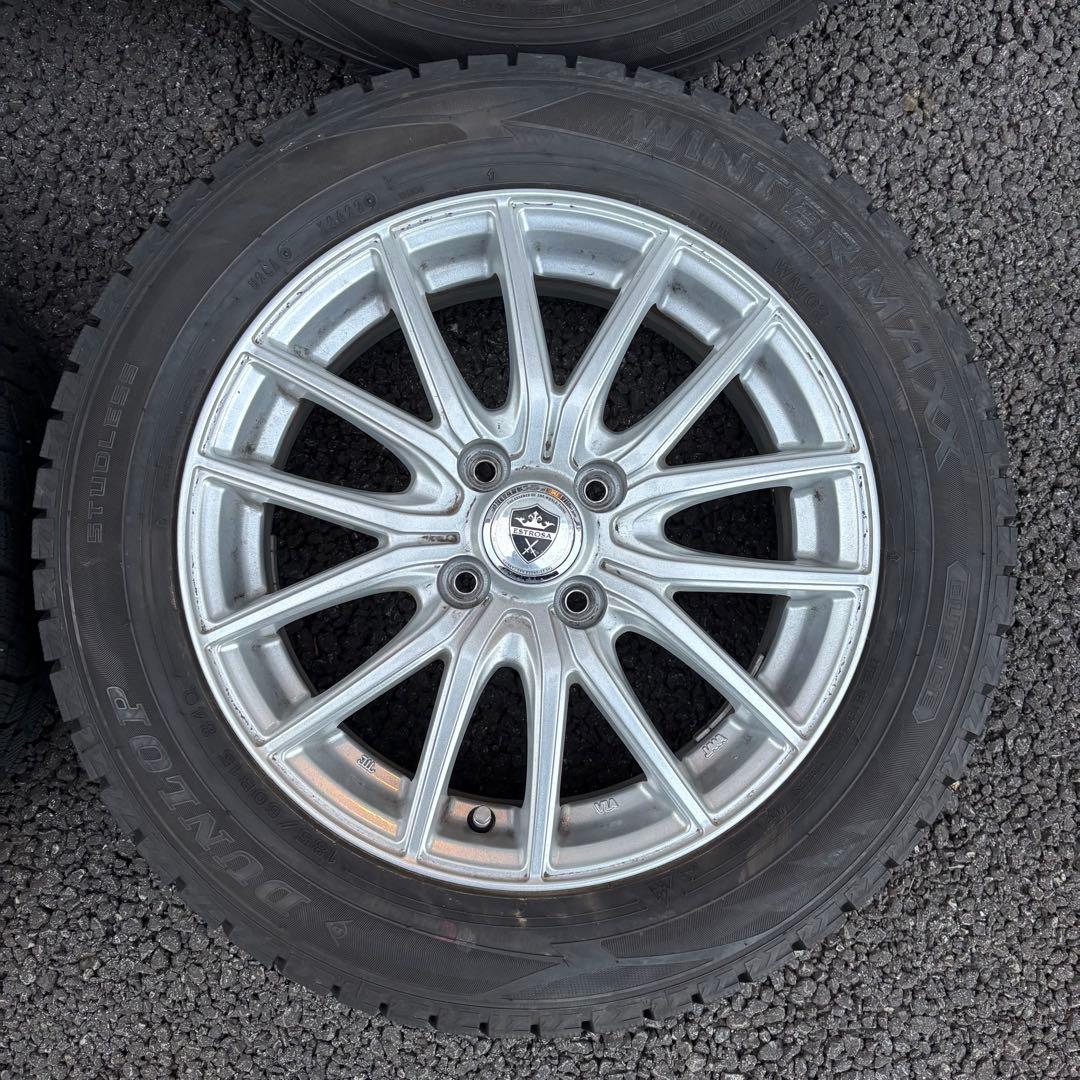 ダンロップ　WM02　185/60R15 スタッドレスタイヤホイール4本セット