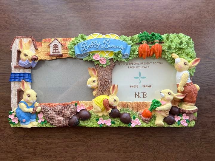 メルヘンシリーズ　うさぎ　フォトフレーム　アンティーク