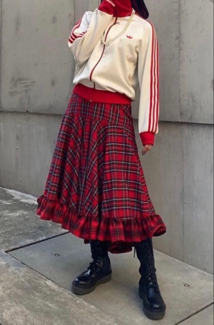 80's adidas トラックジャケット　デサント製　赤 白