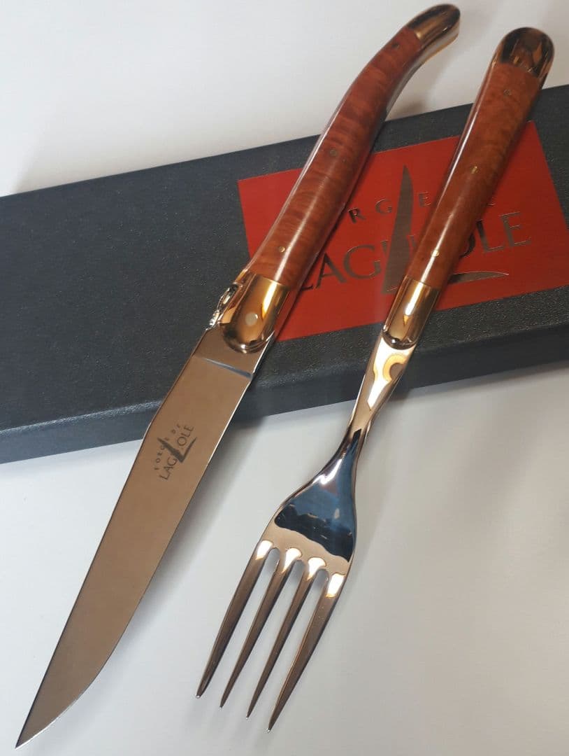 LAGUIOLE （ラギオール）ナイフ&フォーク ツゲ材 Michel Bras