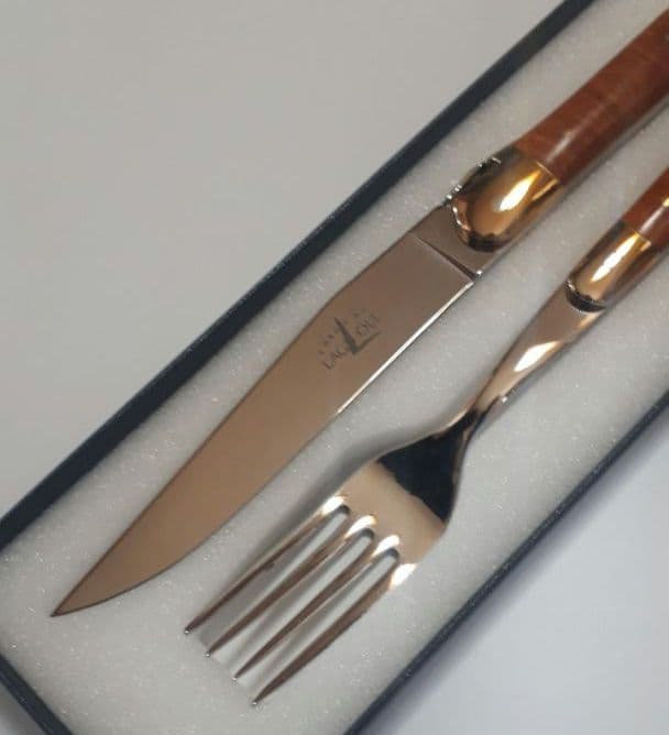 LAGUIOLE （ラギオール）ナイフ&フォーク ツゲ材 Michel Bras