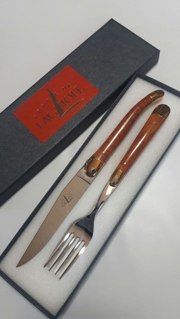 LAGUIOLE （ラギオール）ナイフ&フォーク ツゲ材 Michel Bras
