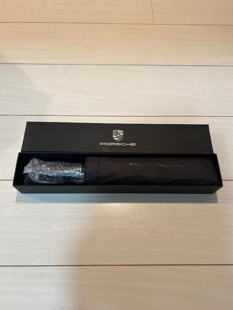 PORSCHE BLACK【傘】UMBRELLA 折り畳み　黒
