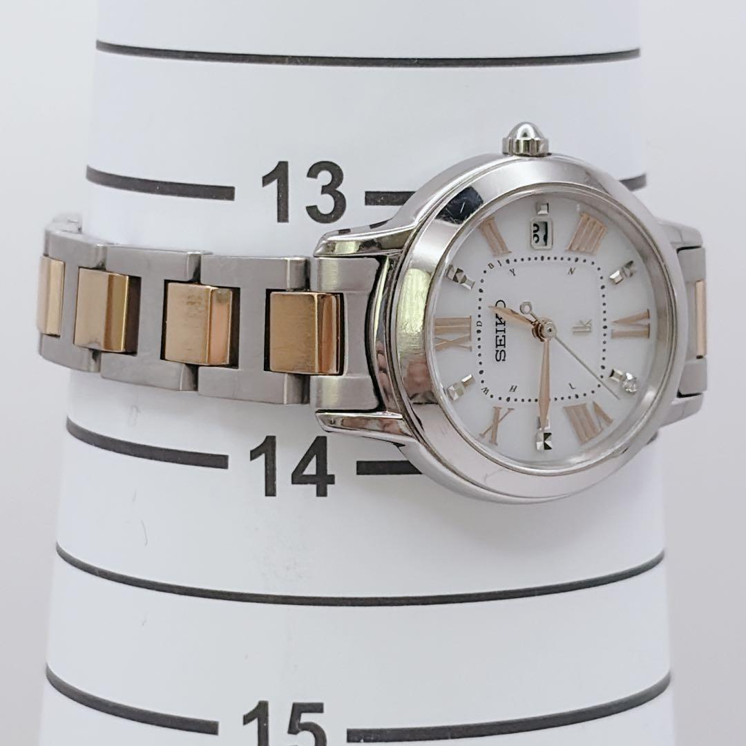【極美品✨】SEIKO ルキア レディーダイヤ 電波ソーラー 1Pダイヤ チタン
