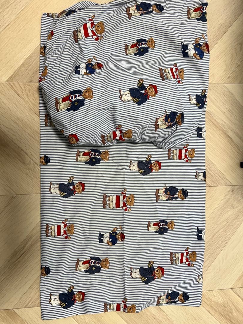 ラルフローレン廃盤　ポロベア　ベッドカバー シングル　【枕カバーセット付】