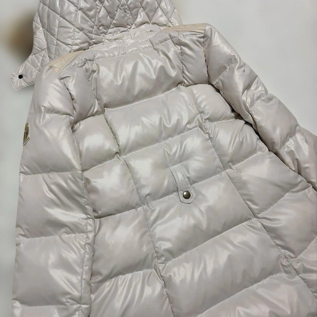 バーバリーブルーレーベル　ダウンコート　M ノバチェック　ホワイトピンク　ベルト