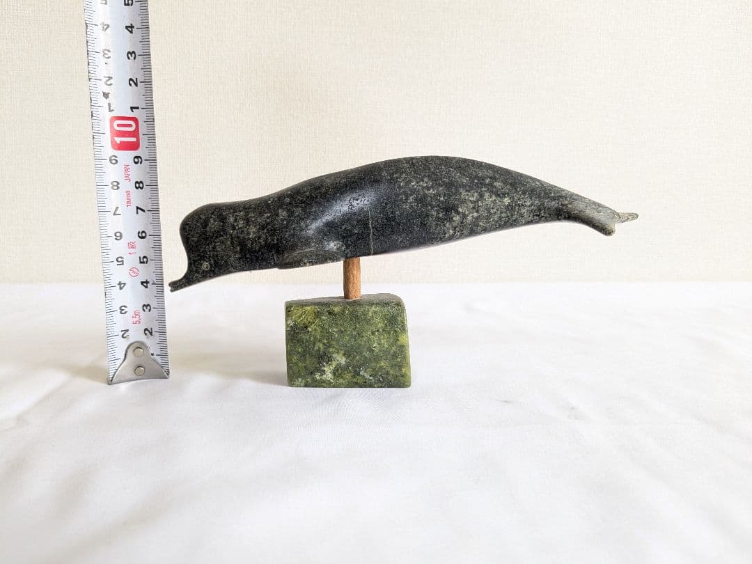 エスキモーアート ストーン イルカ オブジェ 置物 ヴィンテージ