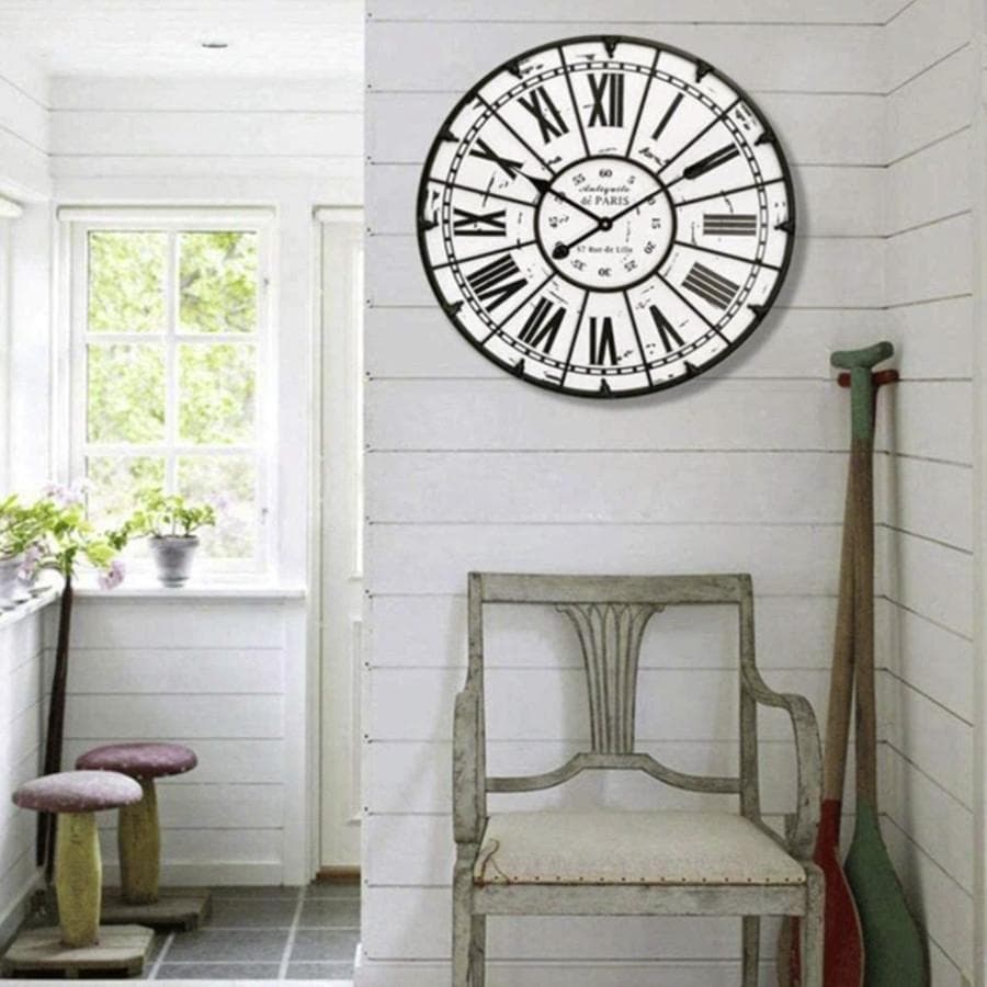 壁掛け時計　ビッグ掛け時計　北欧風　古風　手作り