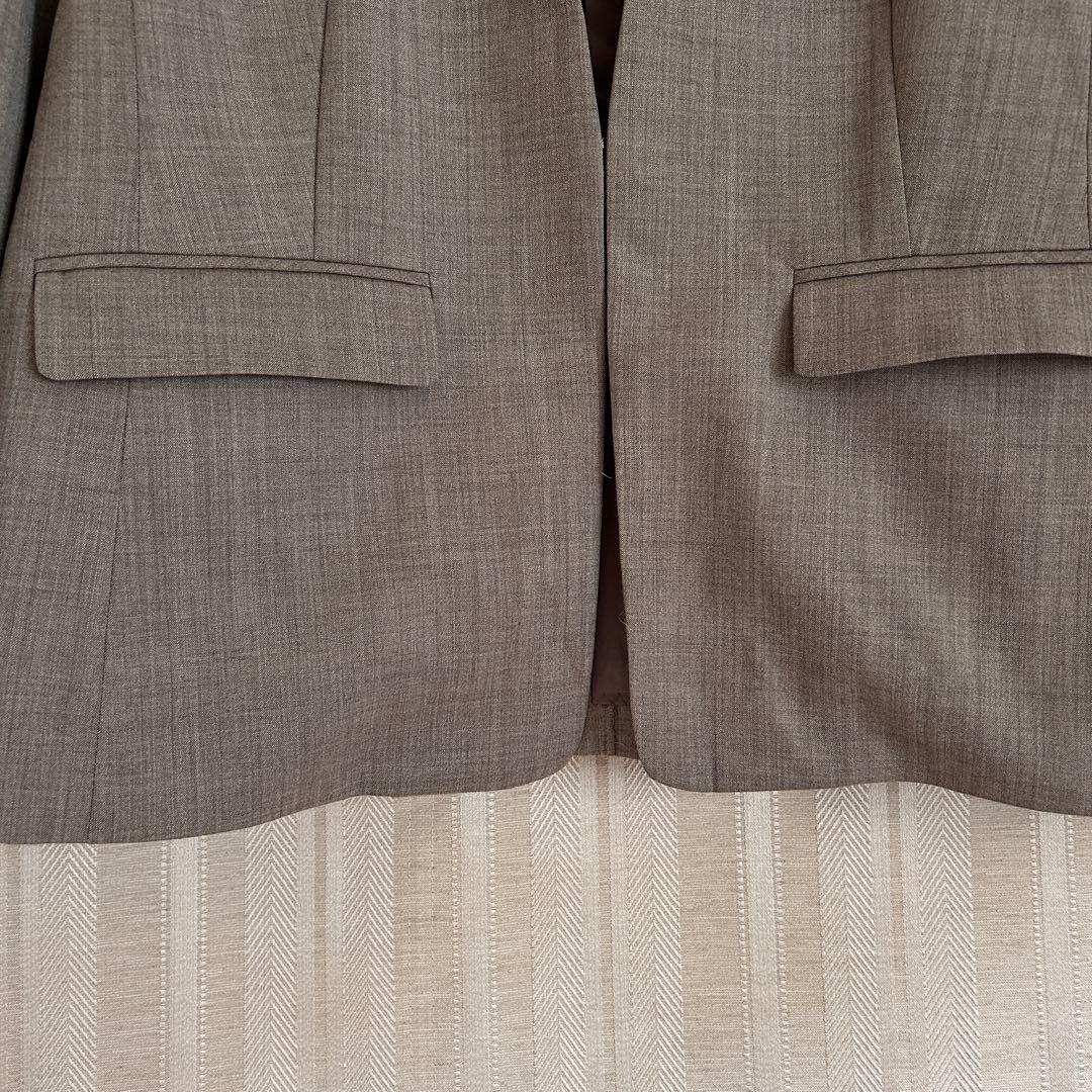 美品！NATURAL BEAUTY BASICノーカラーストレッチパンツスーツM