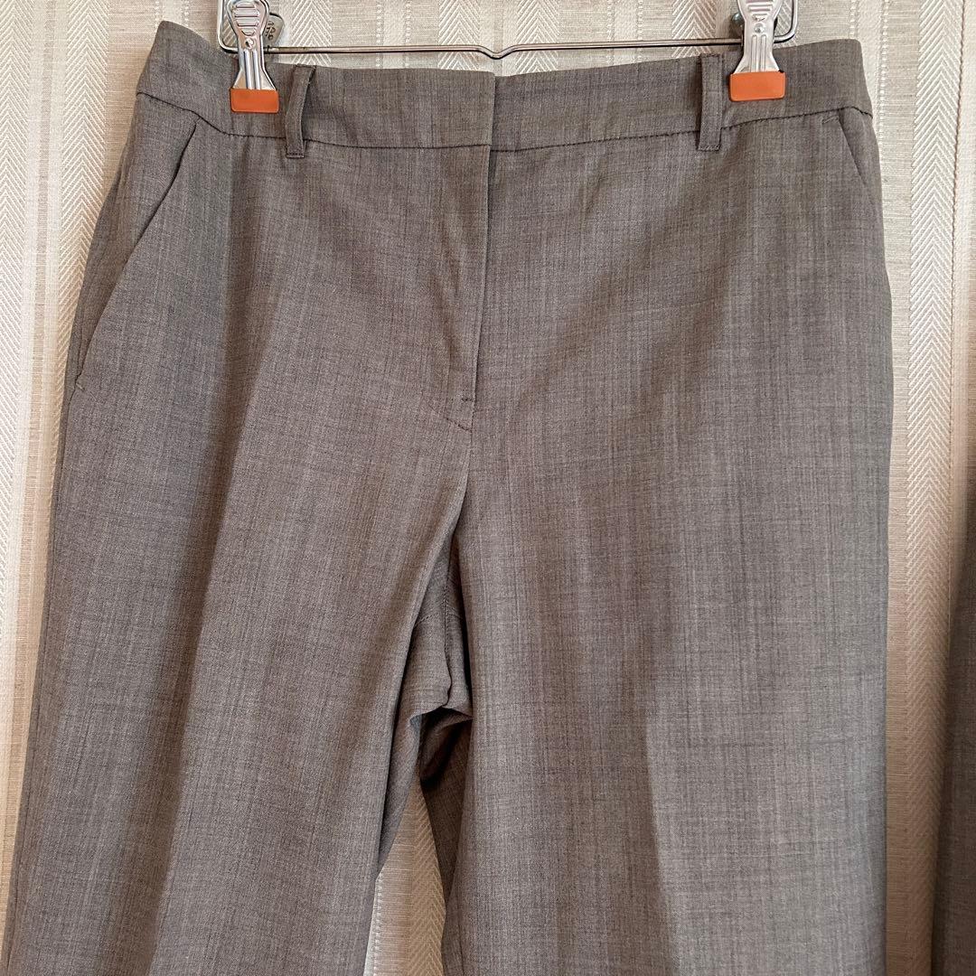 美品！NATURAL BEAUTY BASICノーカラーストレッチパンツスーツM