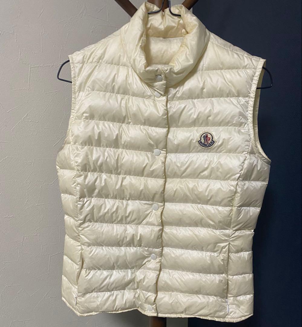 モンクレール　MONCLER ダウンベスト　白　ダウン　サイズ1