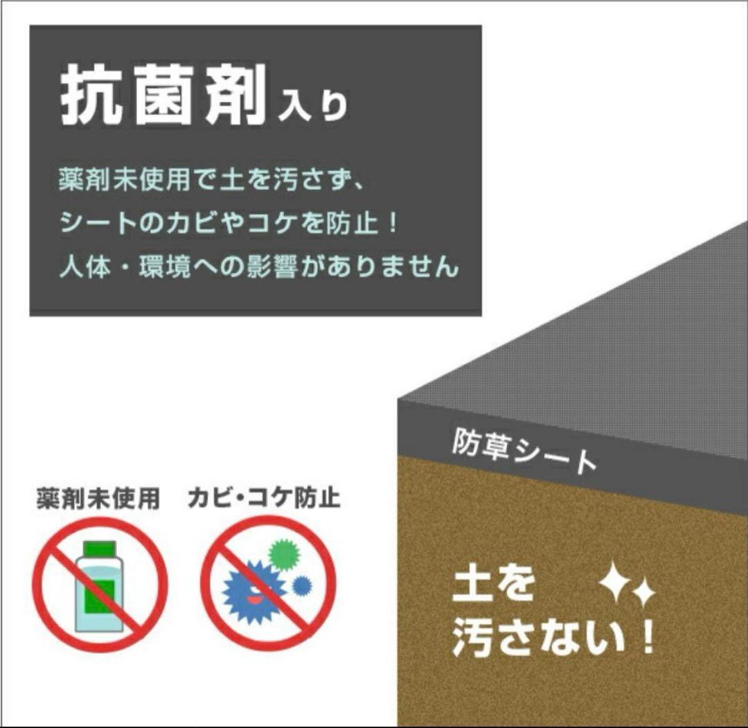 防草シート 高密度・抗菌剤入り1.2m×120m (耐久性4〜6年) 30m×4