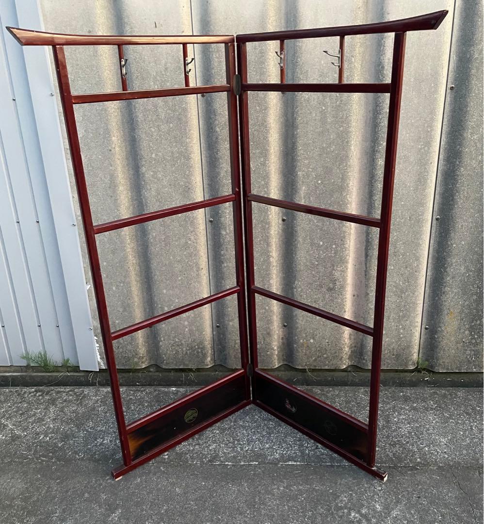 稀少/古道具/当時物/無垢材/木製/衣紋掛け/衣桁/着物掛け/24