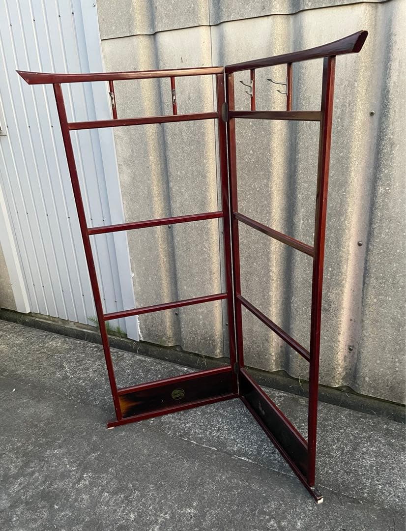 稀少/古道具/当時物/無垢材/木製/衣紋掛け/衣桁/着物掛け/24