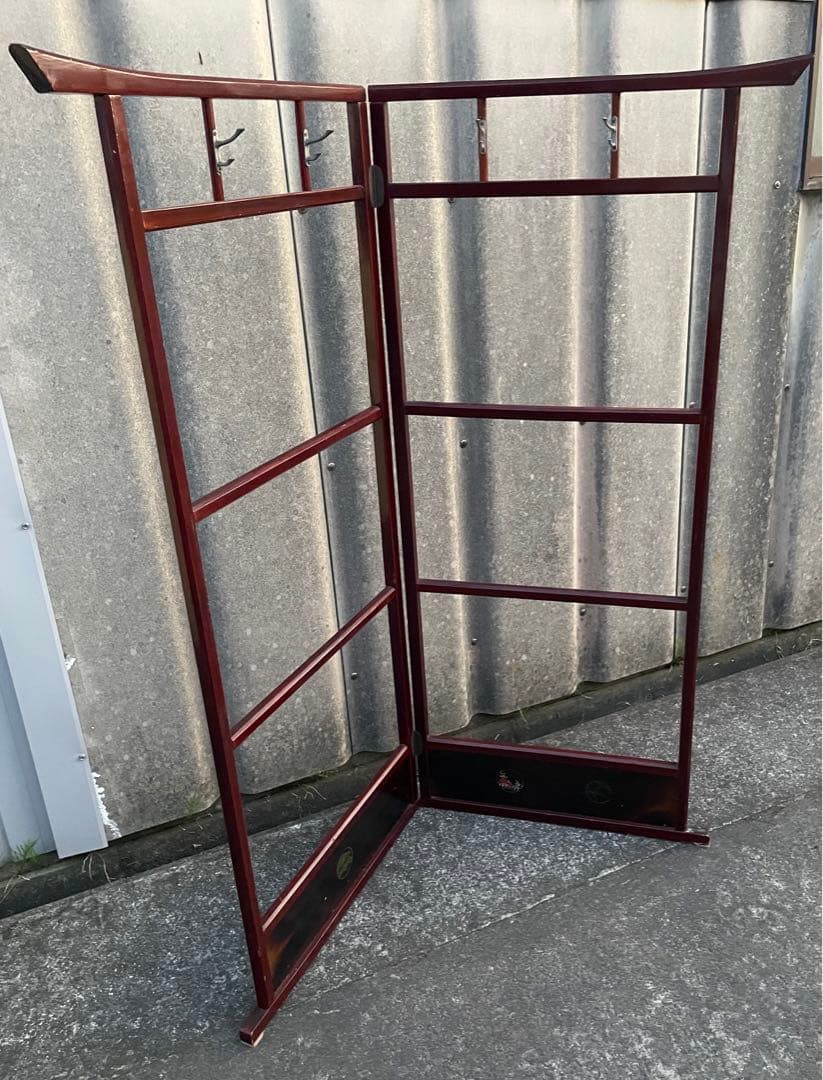 稀少/古道具/当時物/無垢材/木製/衣紋掛け/衣桁/着物掛け/24