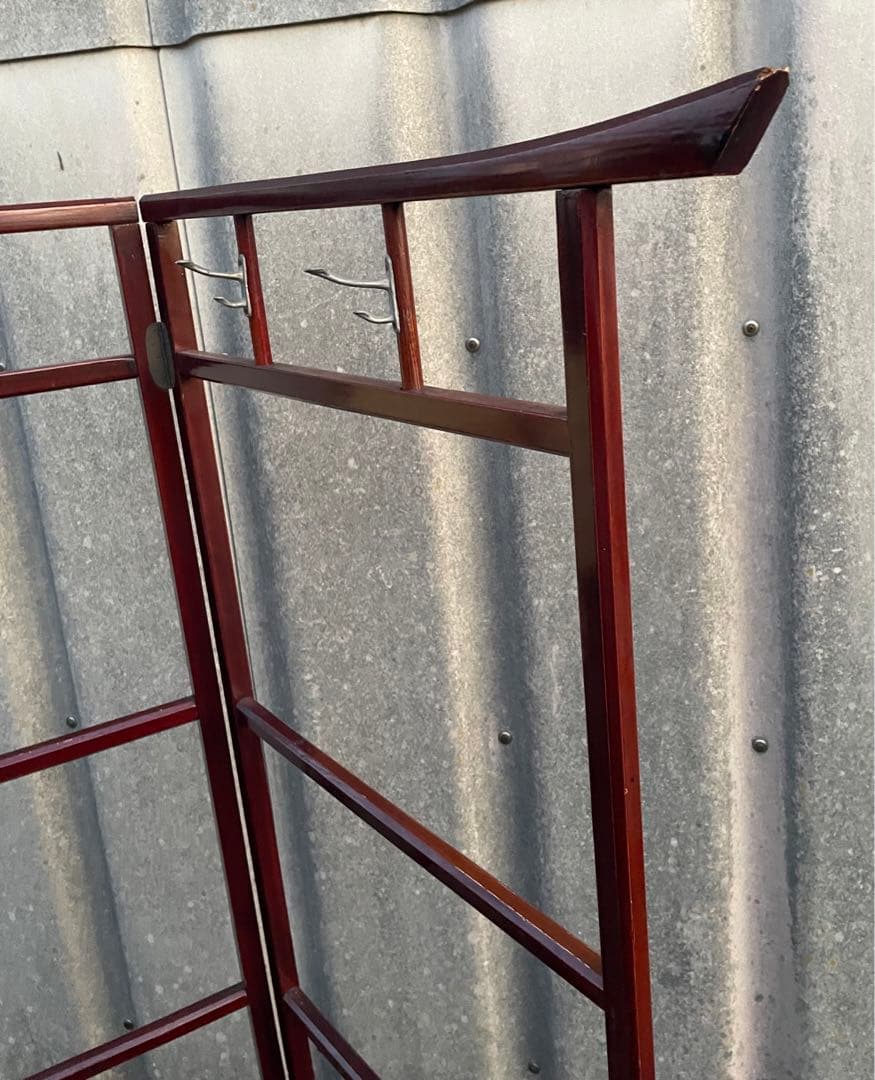 稀少/古道具/当時物/無垢材/木製/衣紋掛け/衣桁/着物掛け/24