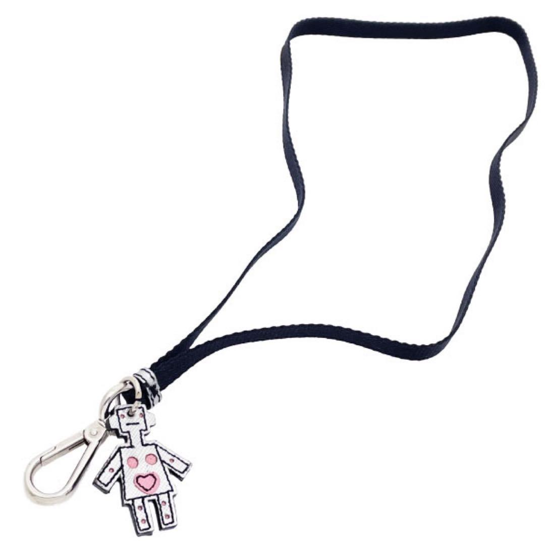 正規品 美品 プラダ ネックストラップ ロボット 名札 【TT14932】