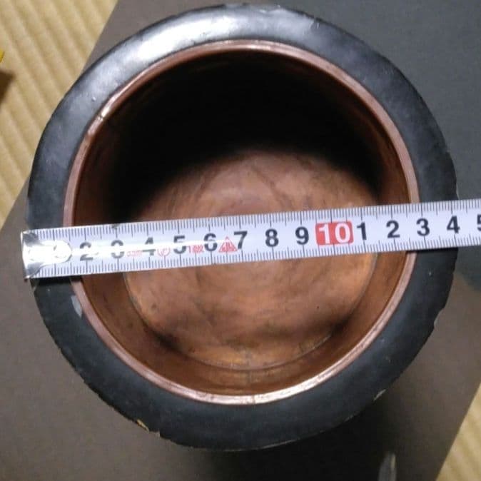 花器　小原流　いけばな　天然　孟宗竹　切根付　二重　生花　存在感　立派　和　日本