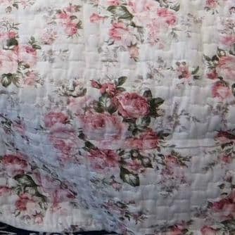 ２枚セット 両面使用できる　キルトマルチカバー　薔薇柄ピンク　１９０ｘ２４０ｃｍ