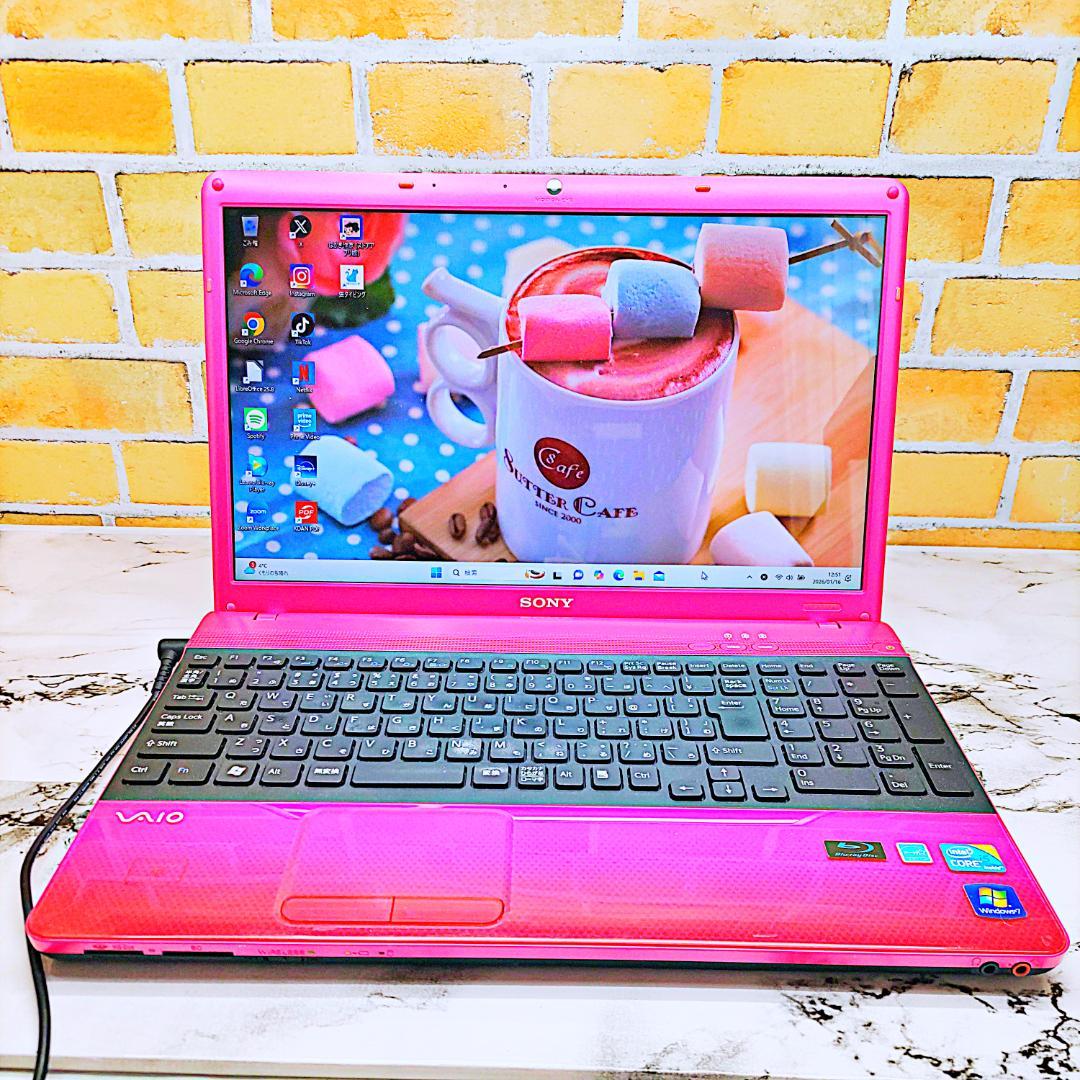 レアなピンク❤️ノートパソコン❣️Core-i5☘️爆速SSD✨Blu-ray✨