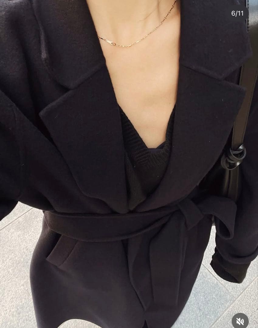 新品未使用品ETRE TOKYO メルトンロングリバーコート　ネイビー　Sサイズ