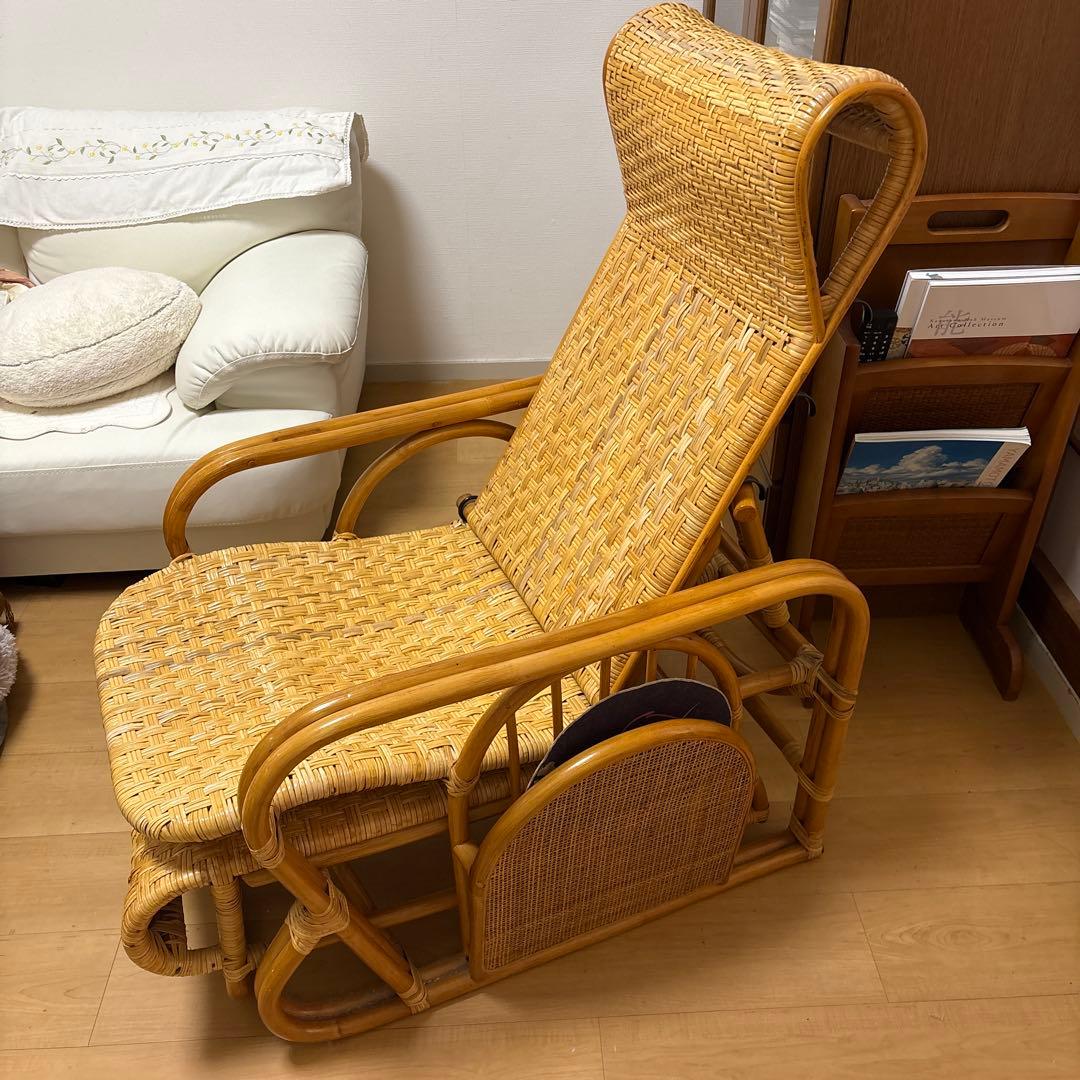 ラタン リクライニングチェア