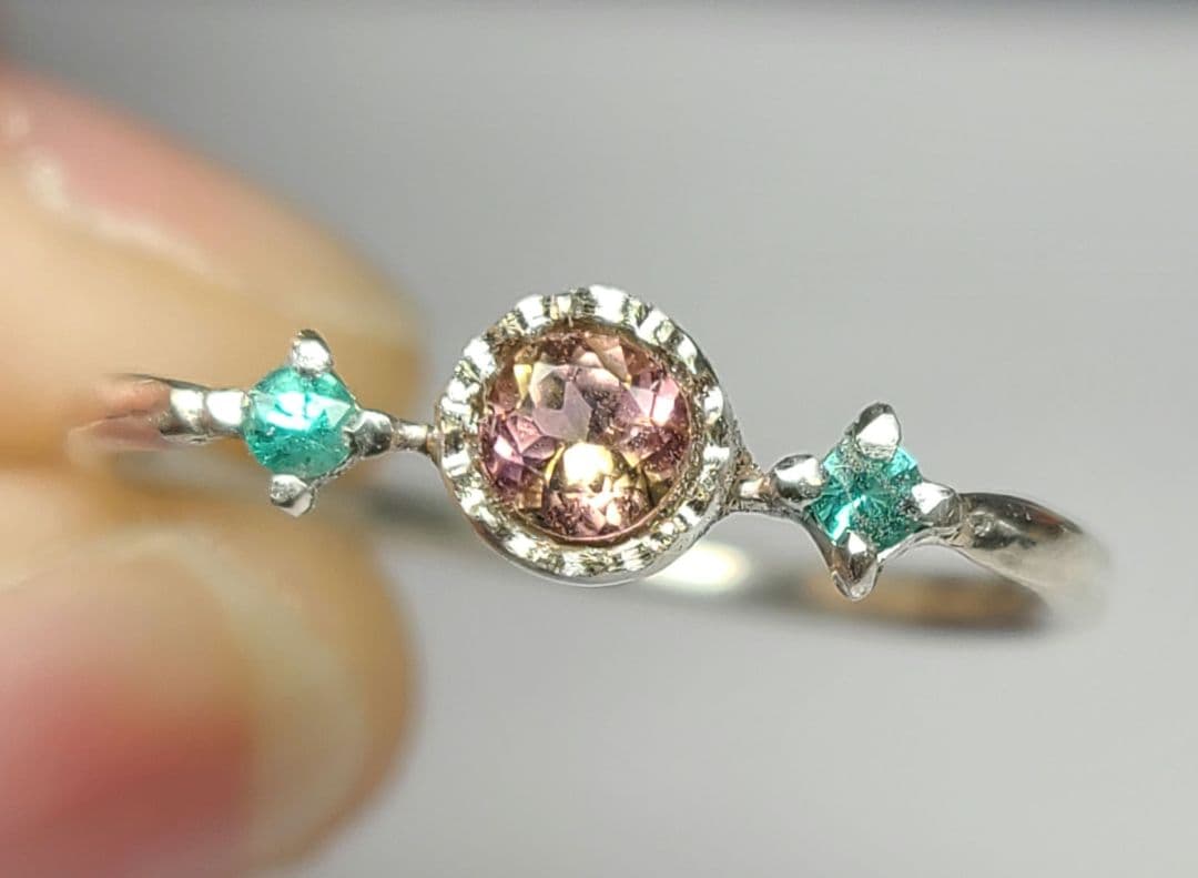 たーちゃん三重奏♪★トルマリン&バターリャパライバトルマリンリング★