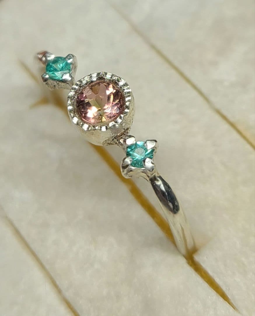 たーちゃん三重奏♪★トルマリン&バターリャパライバトルマリンリング★