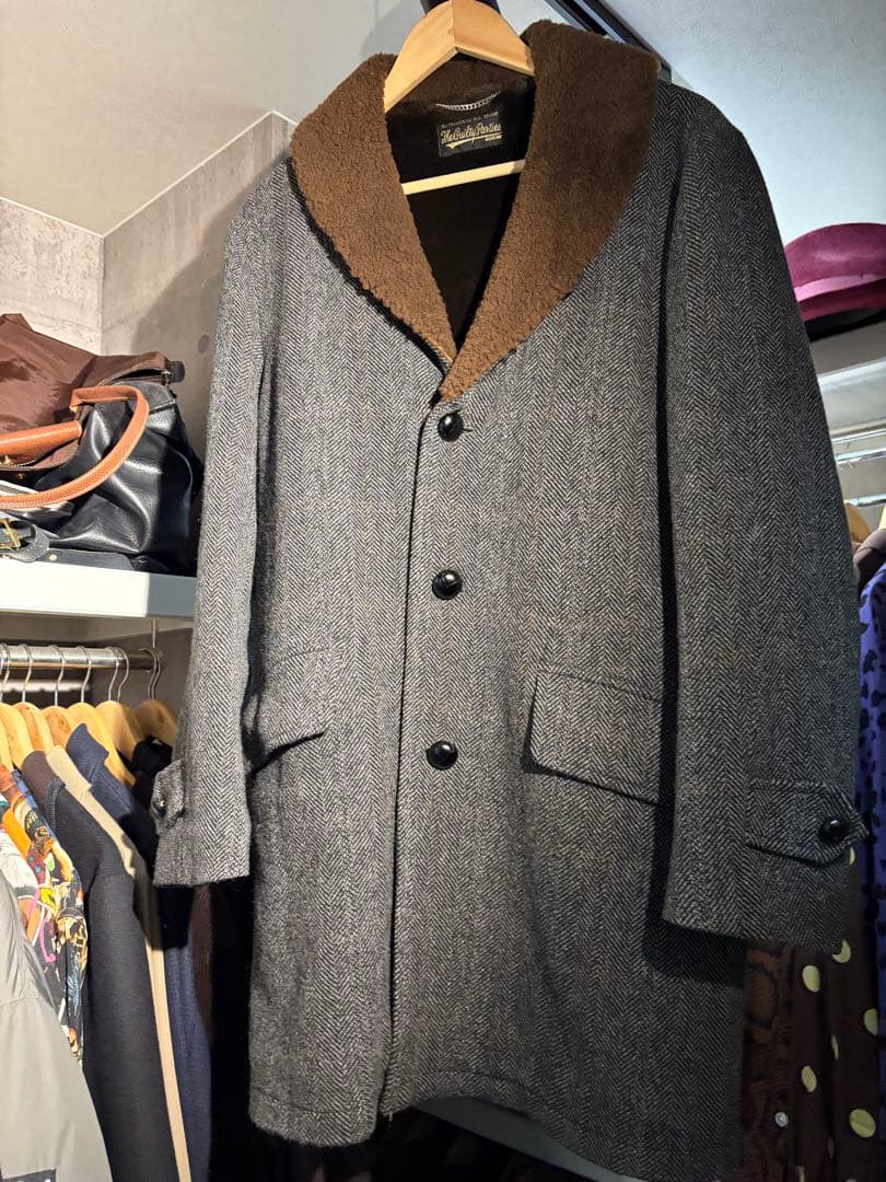 ワコマリア　ムートンカラーギャングコート