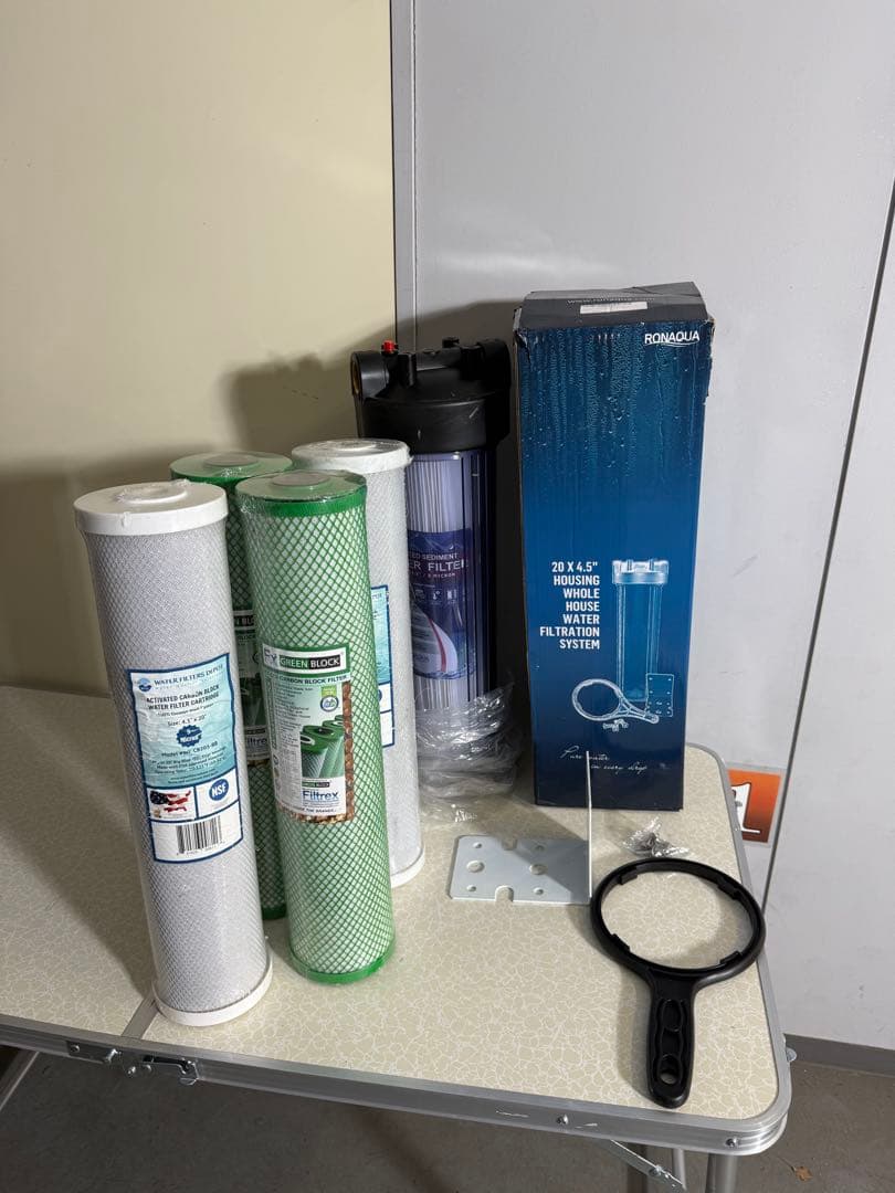 カーボン浄水フィルター 20インチ Big Blue セット CB205-8B