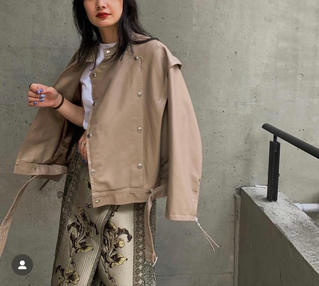 【Ameri】RETRO FAKE LEATHER JACKET