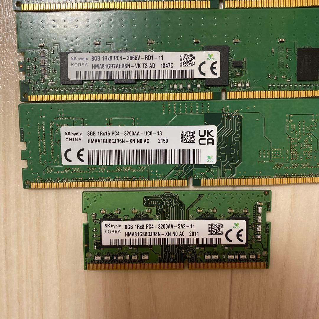 ド*ん様 メモリー 8GB PC4（8GBX4枚）（4GBX2枚）