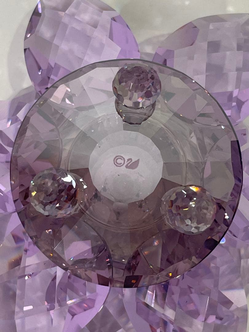 スワロフスキー　SWAROVSKI 睡蓮　キャンドルスタンド