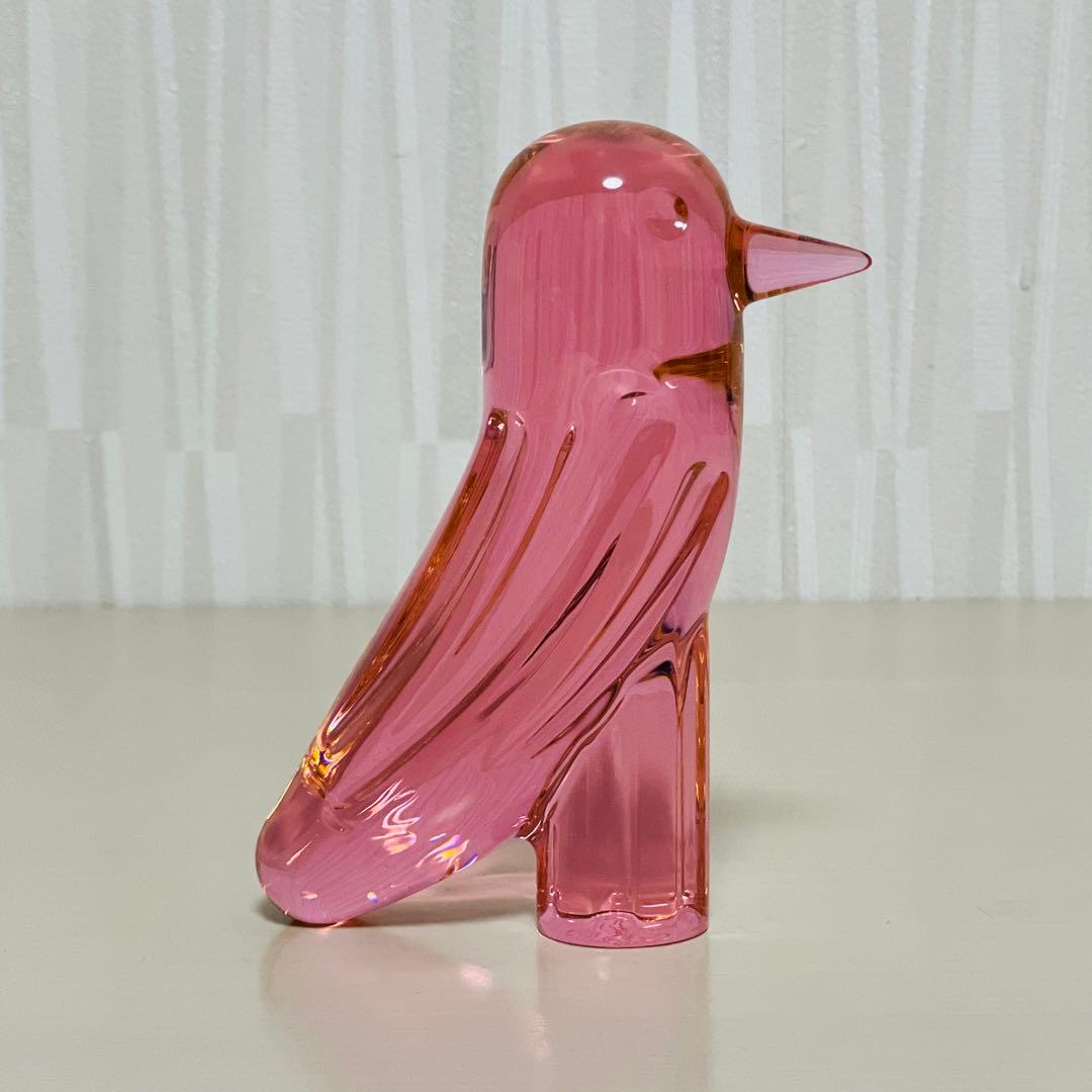 Baccarat バカラ ファウナクリストポリス フィギュリン トリ ピンク