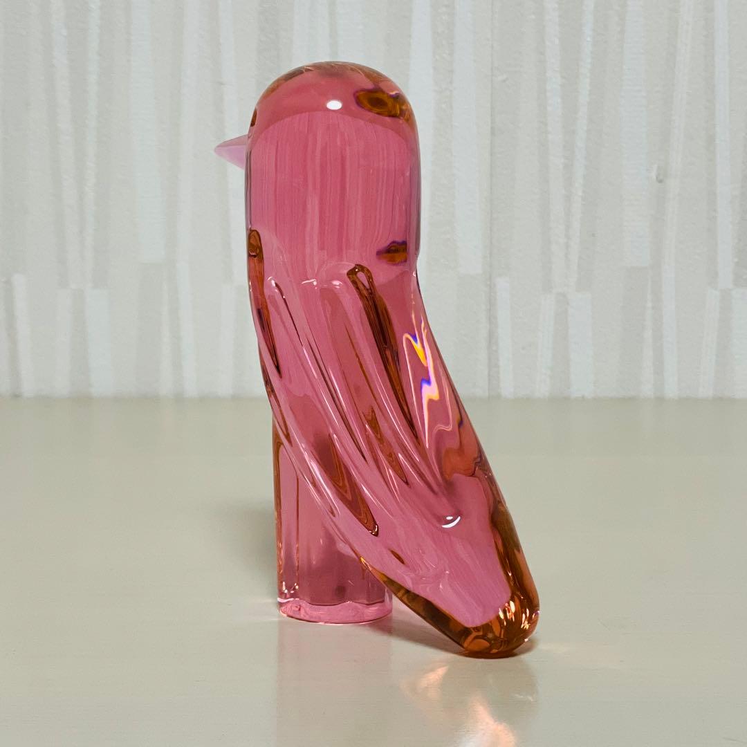 Baccarat バカラ ファウナクリストポリス フィギュリン トリ ピンク