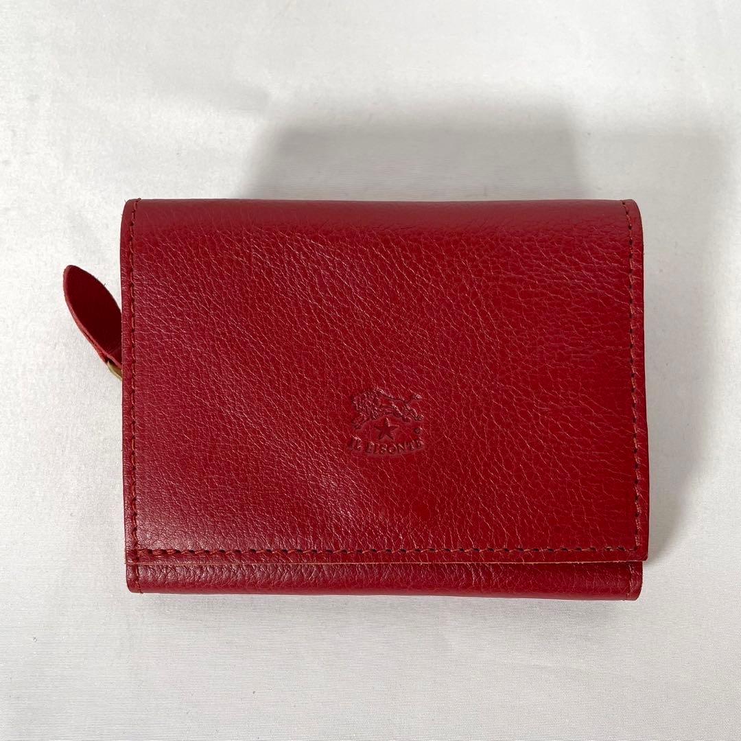 未使用 IL BISONTE イルビゾンテ 三つ折り財布 レザー コンパクト