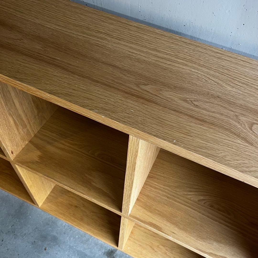 美品★無印 スタッキングシェルフセット・５段×２列・オーク材