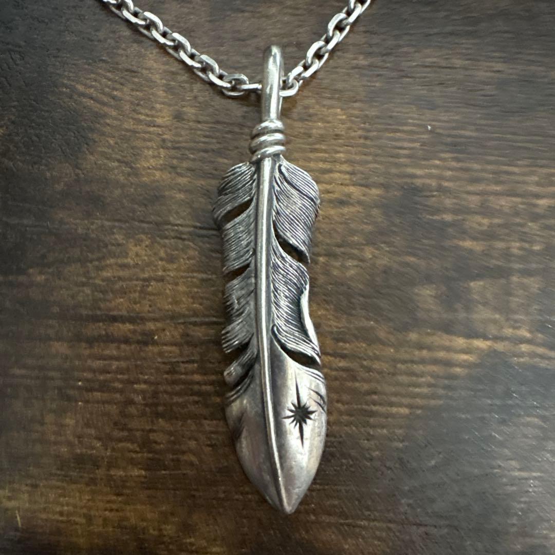 羽根デザイン シルバーネックレス