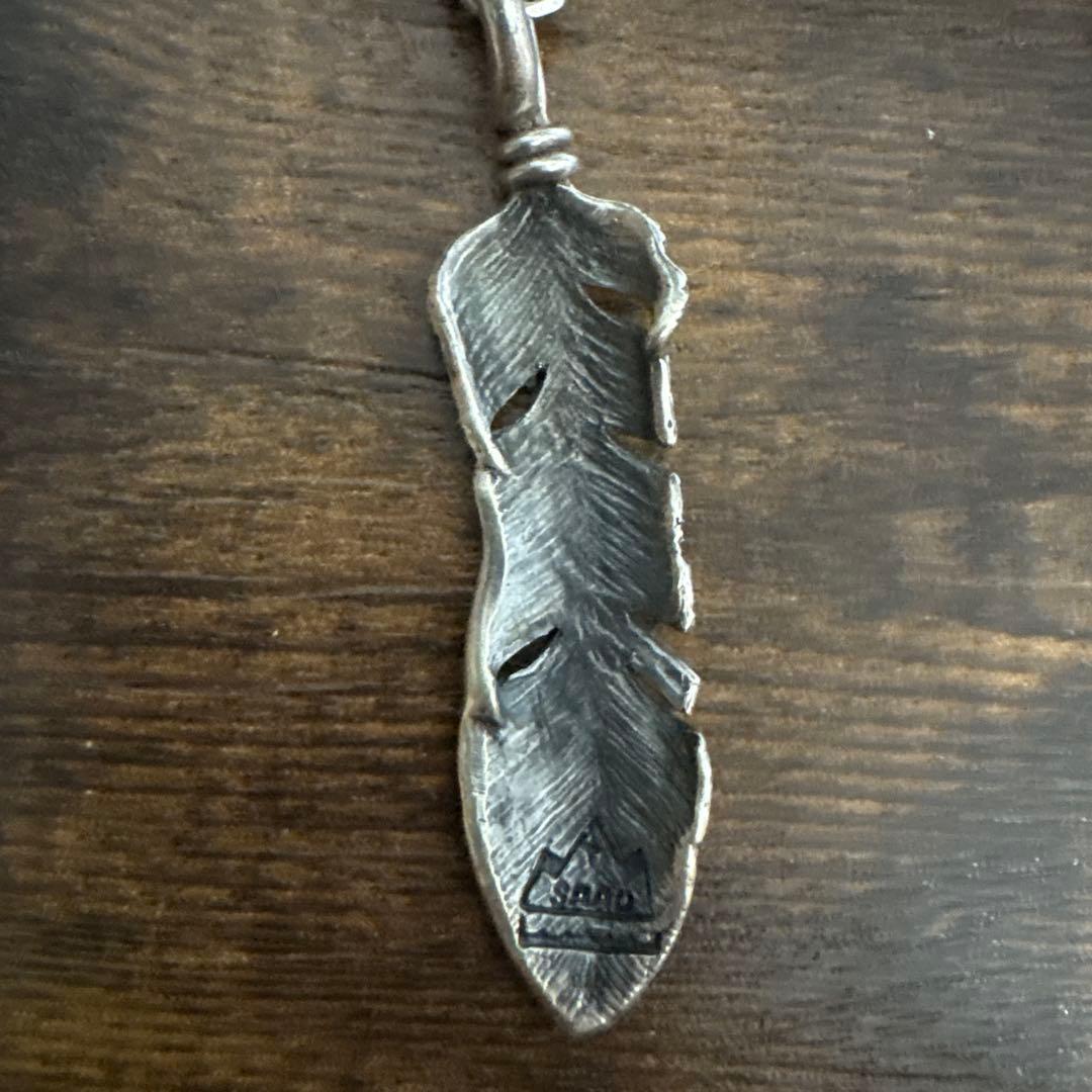 羽根デザイン シルバーネックレス